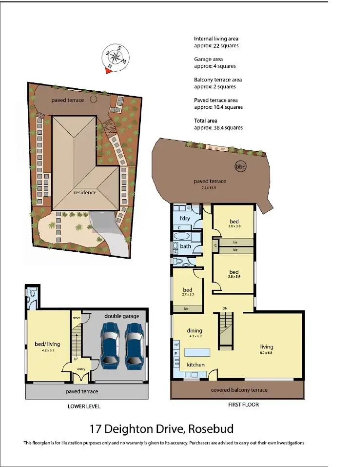 Floorplan of Homely house listing, 17 Deighton Drive, Rosebud VIC 3939
