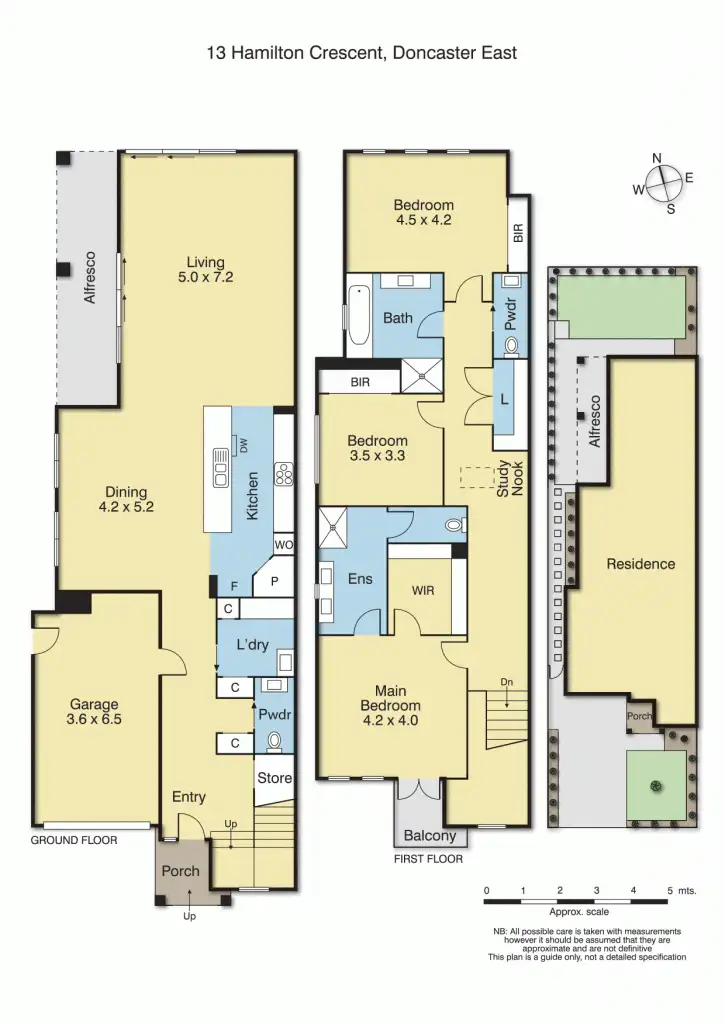Floorplan of Homely townhouse listing, 13 Hamilton Crescent, Doncaster East VIC 3109