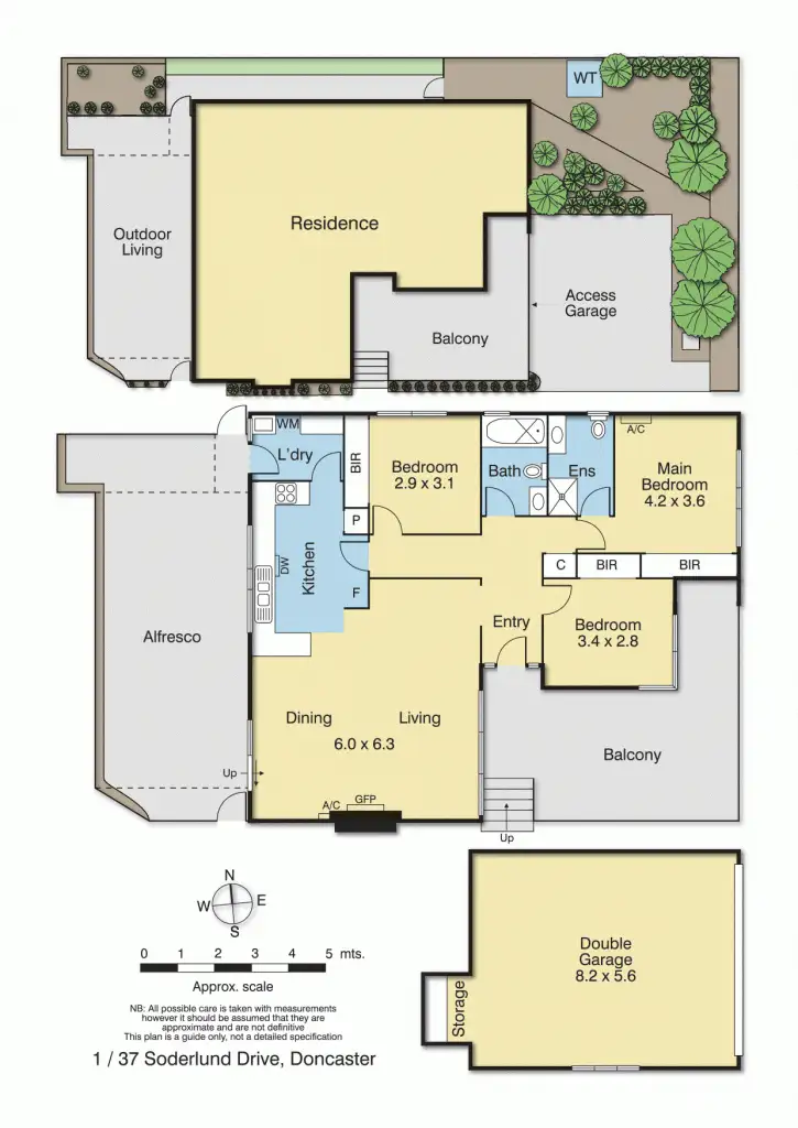Floorplan of Homely unit listing, 1/37 Soderlund Drive, Doncaster VIC 3108