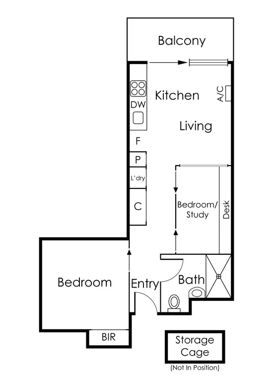 Floorplan of Homely apartment listing, 204/2 Johnston Street, Collingwood VIC 3066