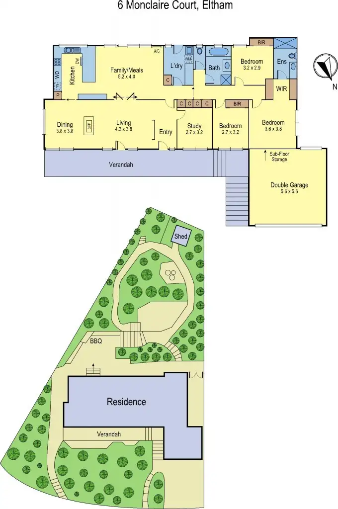 Floorplan of Homely house listing, 6 Monclaire Court, Eltham VIC 3095
