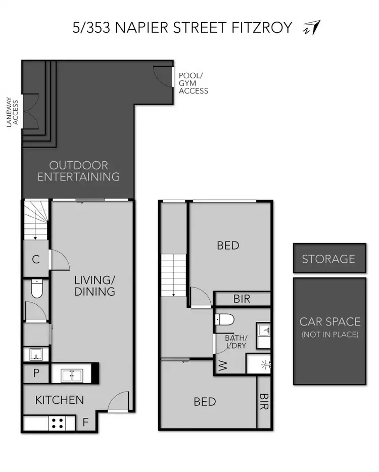 Floorplan of Homely apartment listing, 5/353 Napier Street, Fitzroy VIC 3065
