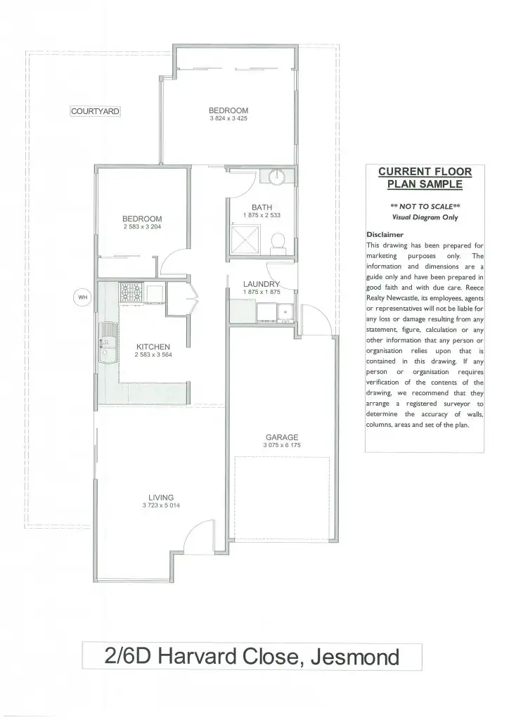 Floorplan of Homely villa listing, 2/6D Harvard Close, Jesmond NSW 2299