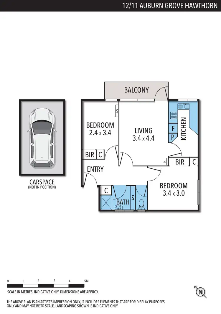 Floorplan of Homely apartment listing, 12/11 Auburn Grove, Hawthorn VIC 3122