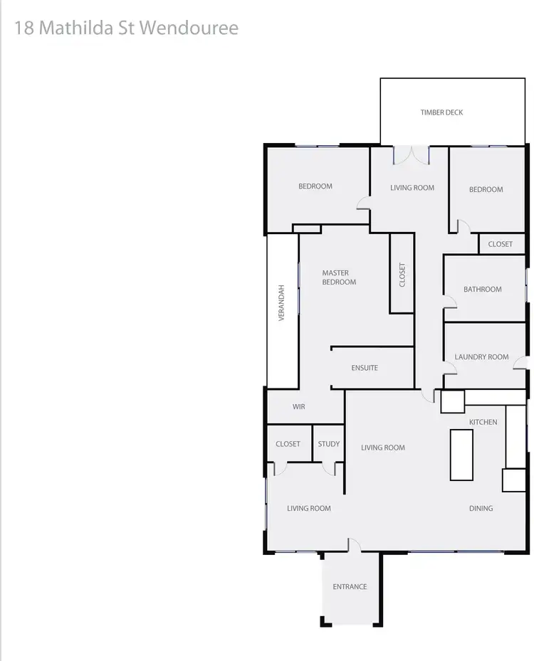 Floorplan of Homely house listing, 18 Mathilda Street, Wendouree VIC 3355