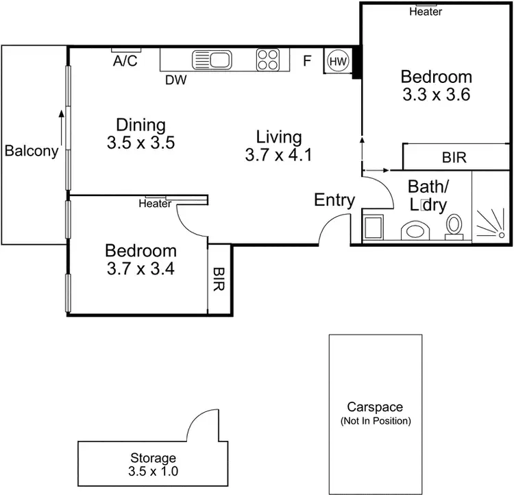Floorplan of Homely apartment listing, 204/18 Wreckyn Street, North Melbourne VIC 3051