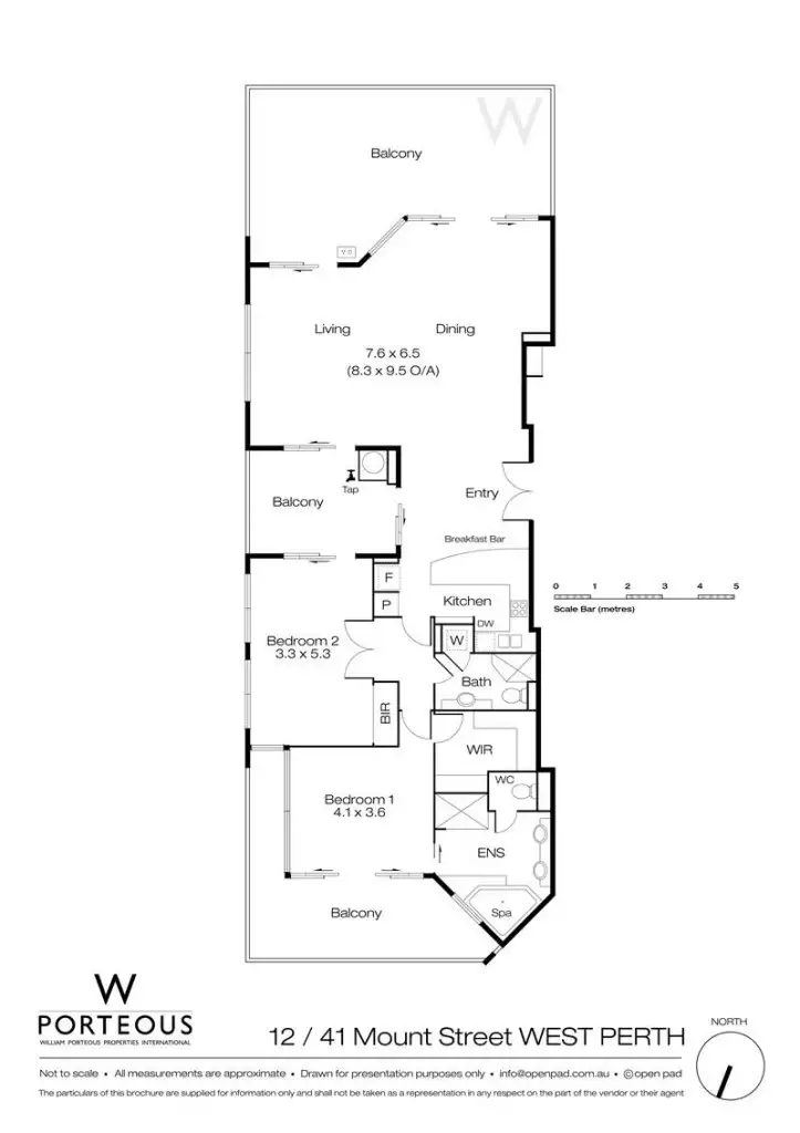 Floorplan of Homely apartment listing, 12 & 13/41 Mount Street, West Perth WA 6005