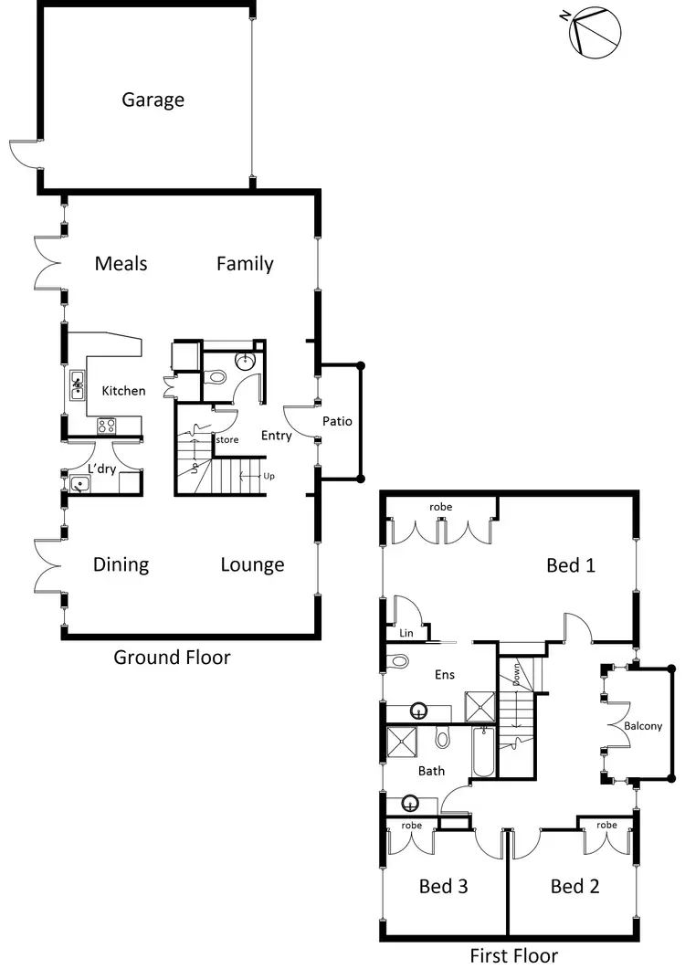 Floorplan of Homely townhouse listing, 2/26 Mentone Parade, Mentone VIC 3194