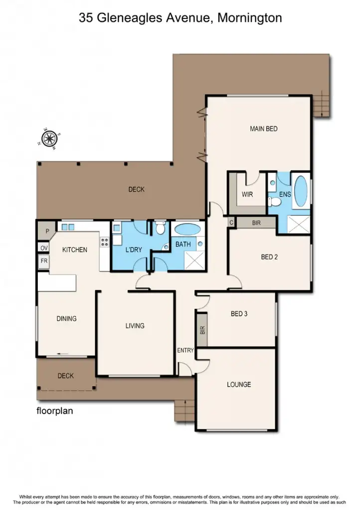 Floorplan of Homely house listing, 35 Gleneagles Avenue, Mornington VIC 3931