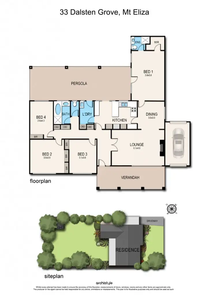 Floorplan of Homely house listing, 33 Dalsten Grove, Mount Eliza VIC 3930