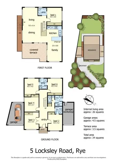 Floorplan of Homely house listing, 5 Locksley Road, Rye VIC 3941