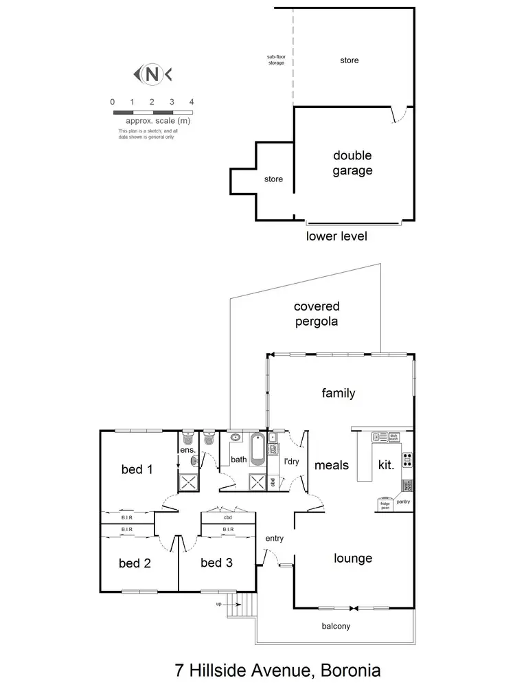 Floorplan of Homely house listing, 7 Hillside Avenue, Boronia VIC 3155