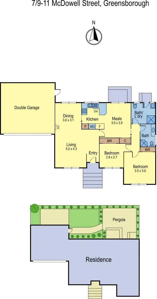 Floorplan of Homely unit listing, 7/9-11 McDowell Street, Greensborough VIC 3088
