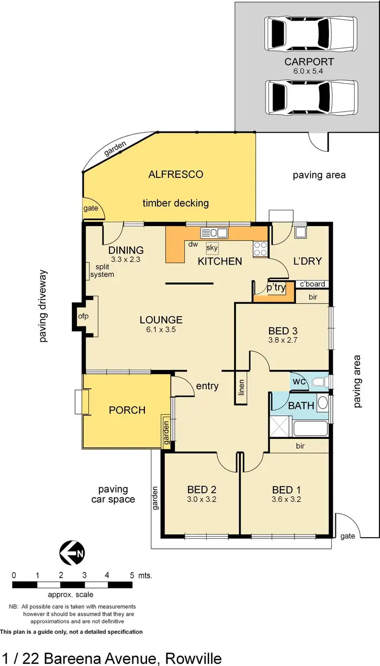 Floorplan of Homely townhouse listing, 1/22 Bareena Avenue, Rowville VIC 3178