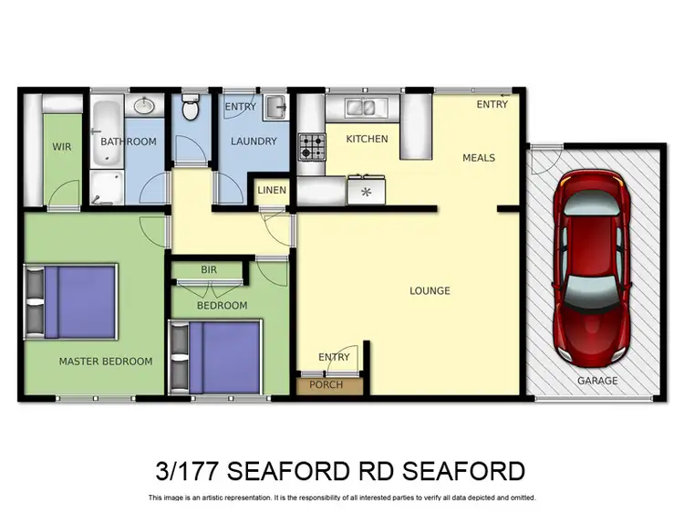 Floorplan of Homely unit listing, 3/177 Seaford Road, Seaford VIC 3198