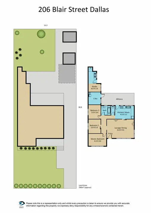 Floorplan of Homely house listing, 206 Blair Street, Dallas VIC 3047