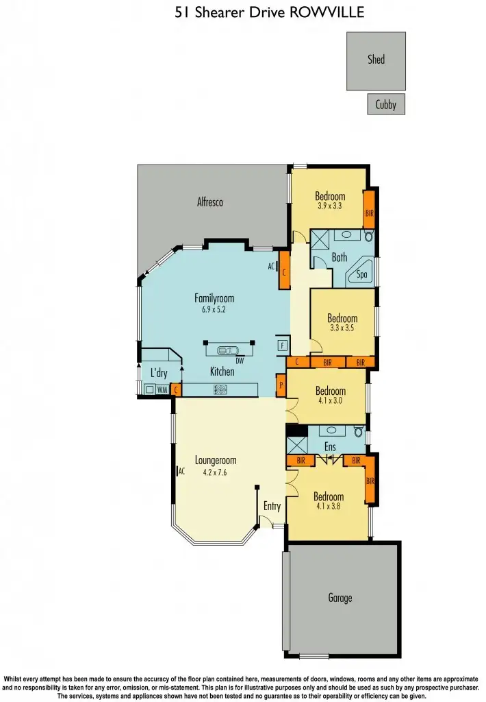 Floorplan of Homely house listing, 51 Shearer Drive, Rowville VIC 3178