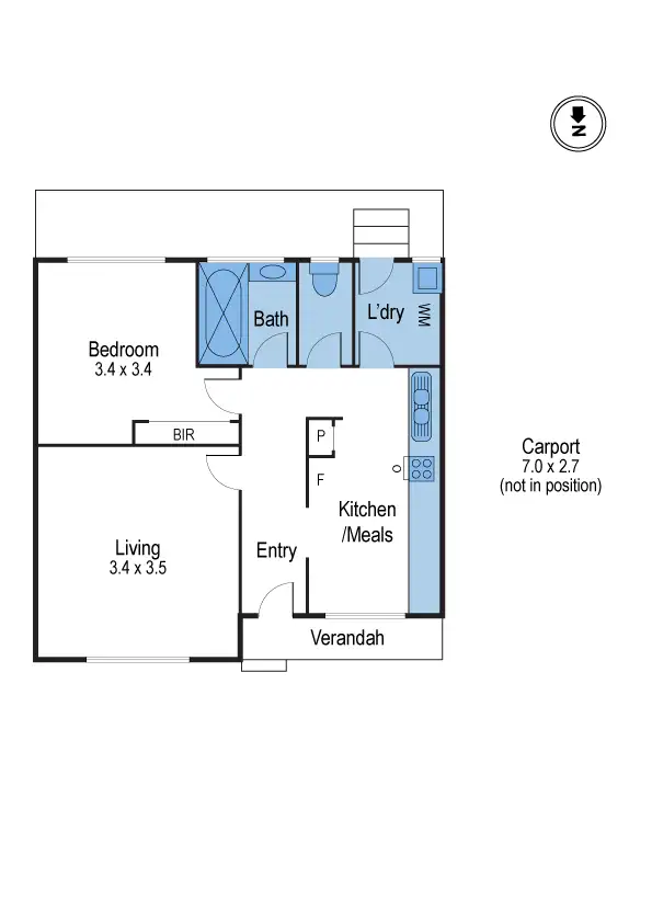 Floorplan of Homely apartment listing, 5/30 Argyle Street, West Footscray VIC 3012