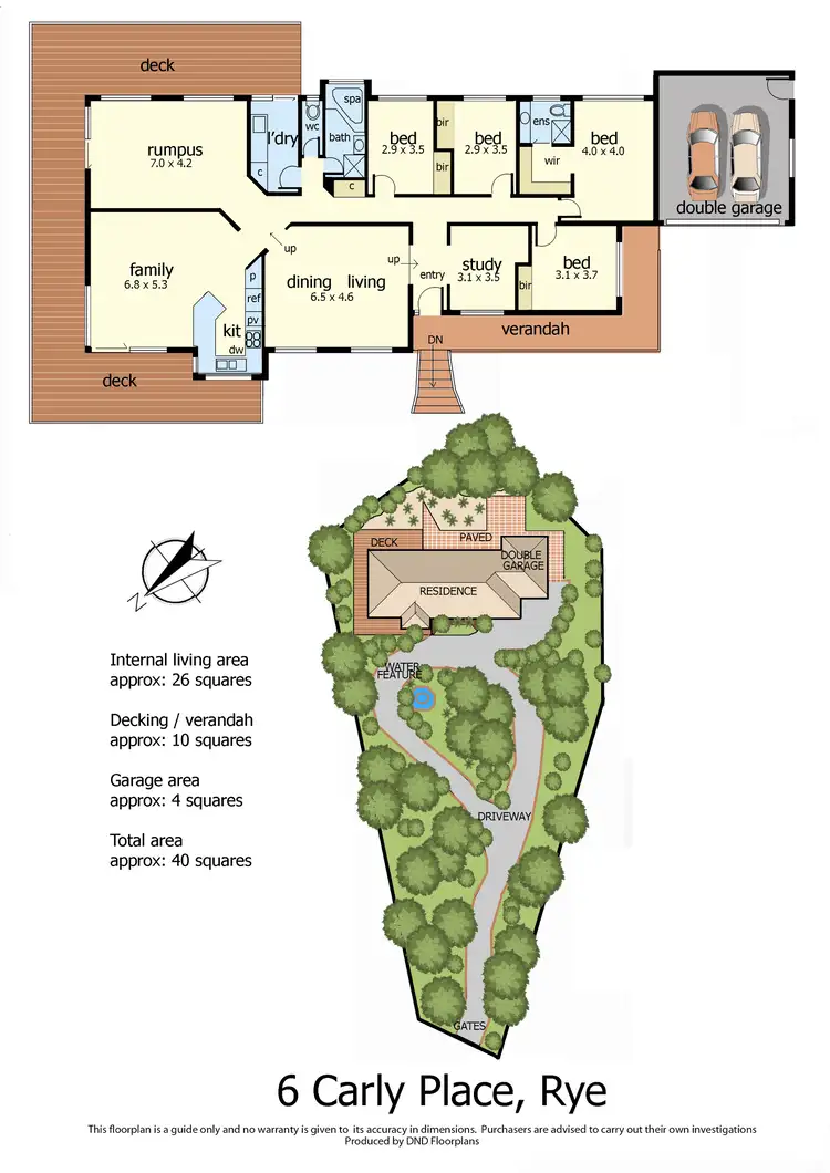 Floorplan of Homely house listing, 6 Carly Place, Rye VIC 3941