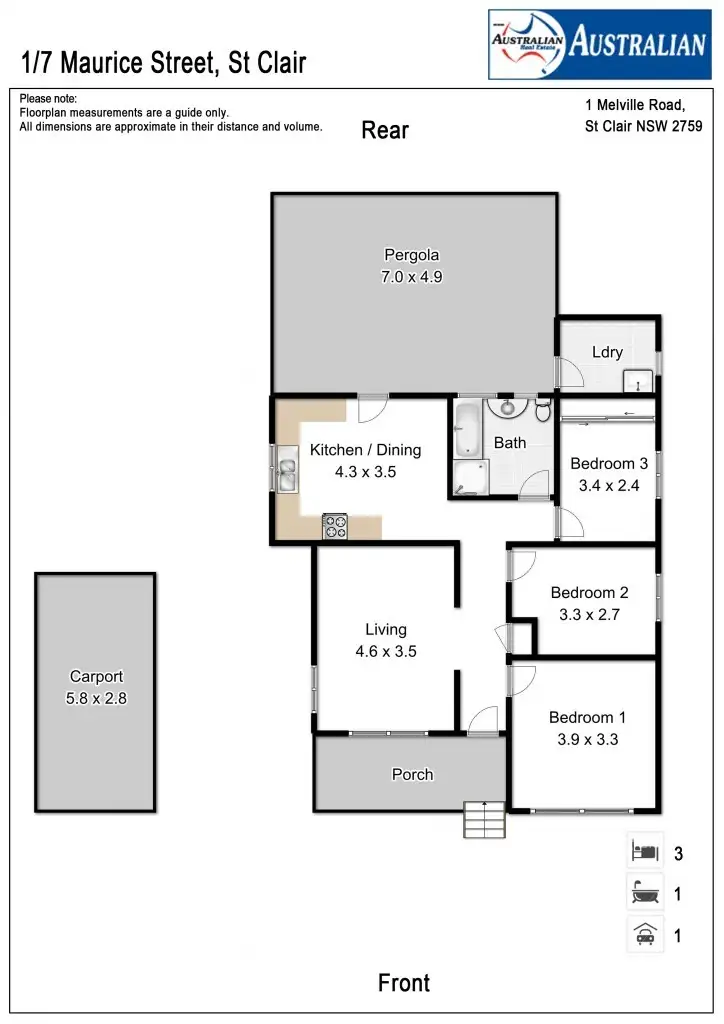 Floorplan of Homely house listing, 1/7 Maurice Street, St Clair NSW 2759
