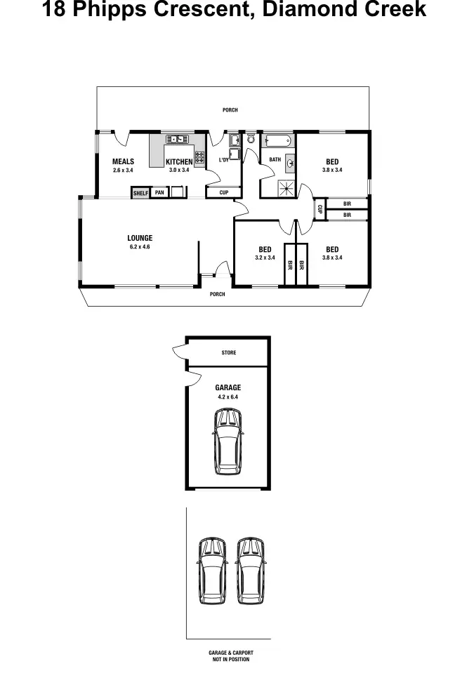 Floorplan of Homely house listing, 18 Phipps Crescent, Diamond Creek VIC 3089
