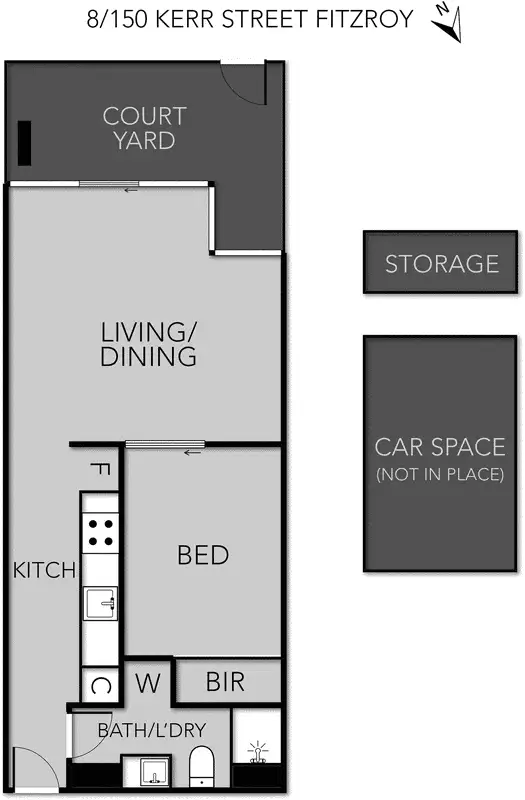 Floorplan of Homely apartment listing, 8/150 Kerr Street, Fitzroy VIC 3065