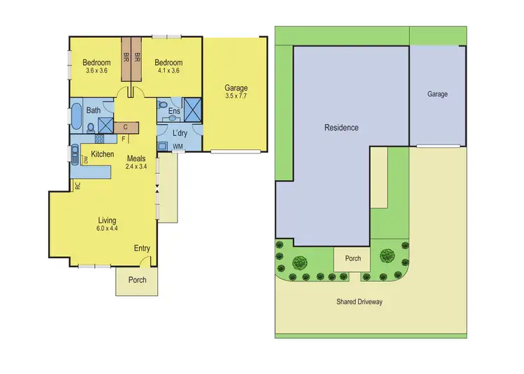 Floorplan of Homely unit listing, 2 & 3/254 Wilsons Road, St Albans Park VIC 3219