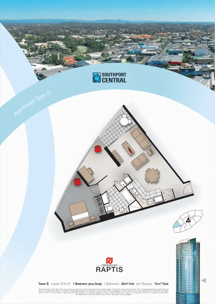 Floorplan of Homely apartment listing, 21907/5 Lawson Street, Southport QLD 4215
