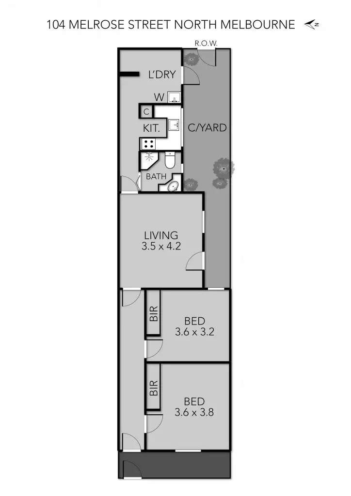 Floorplan of Homely house listing, 104 Melrose Street, North Melbourne VIC 3051