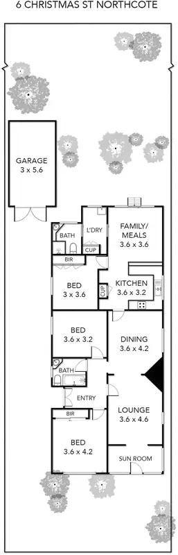 Floorplan of Homely house listing, 6 Christmas Street, Northcote VIC 3070