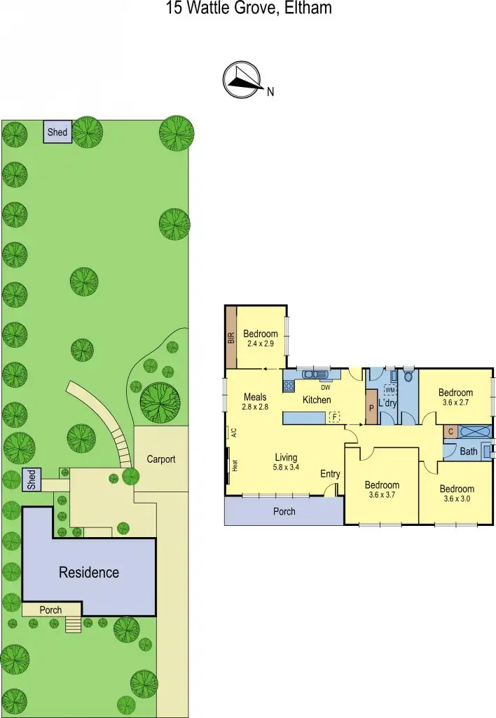 Floorplan of Homely house listing, 15 Wattle Grove, Eltham VIC 3095