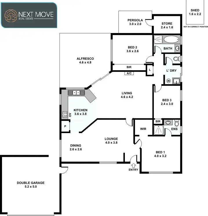 Floorplan of Homely villa listing, 1/14 Cranford Avenue, Mount Pleasant WA 6153