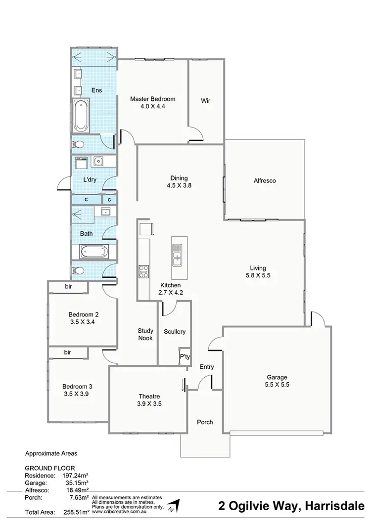 Floorplan of Homely house listing, 2 Ogilvie Way, Harrisdale WA 6112