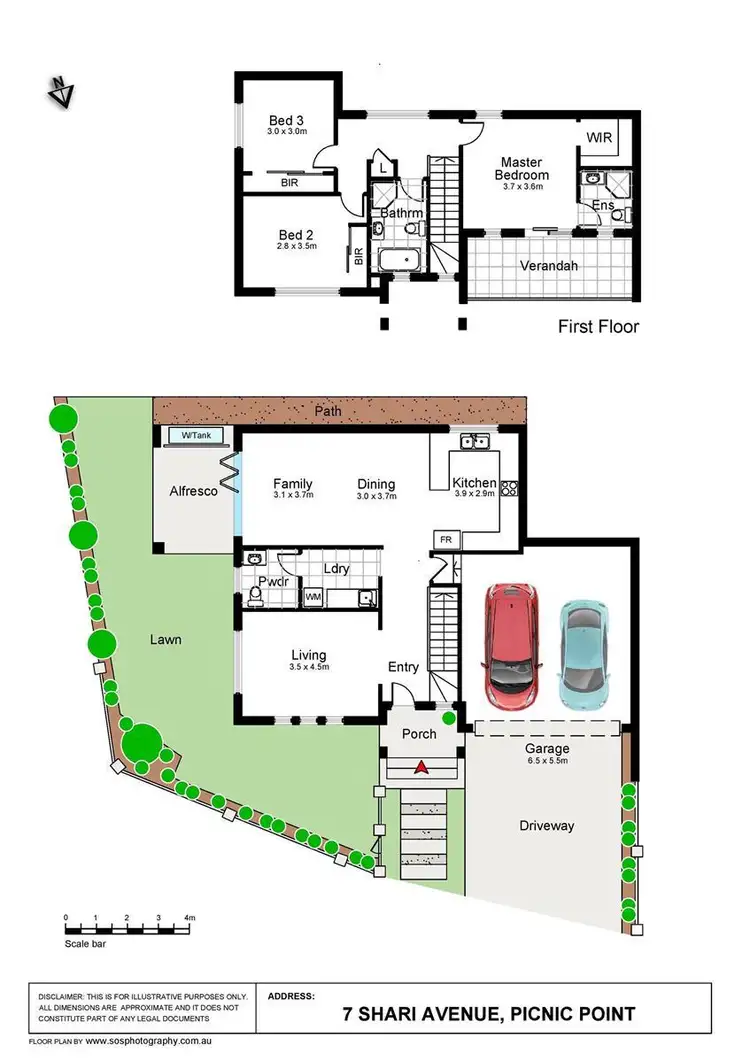 Floorplan of Homely semi-detached listing, 7 Shari Avenue, Picnic Point NSW 2213
