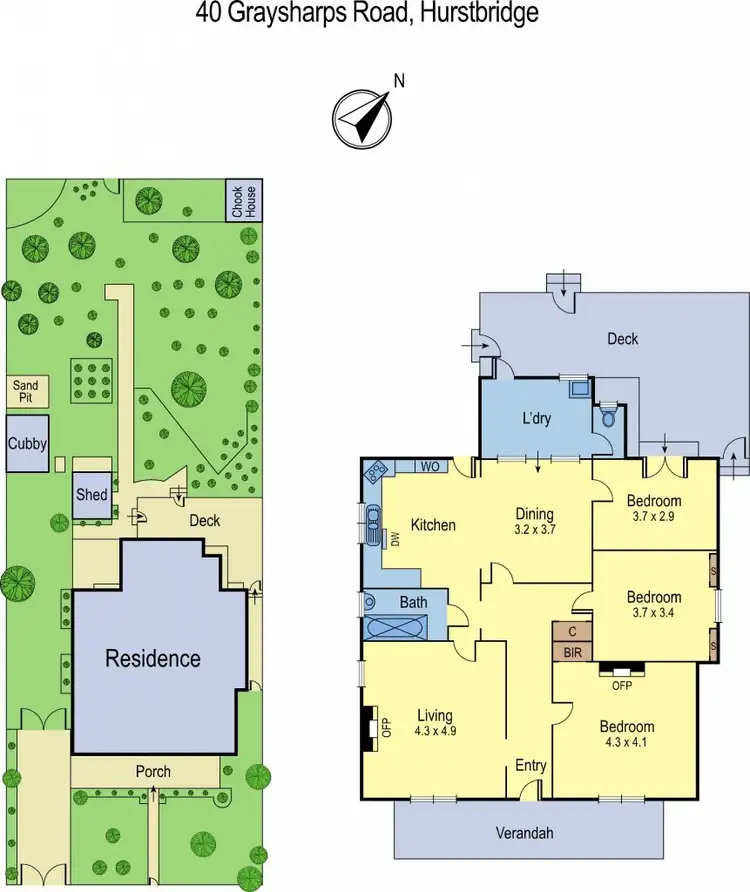 Floorplan of Homely house listing, 40 Graysharps Road, Hurstbridge VIC 3099