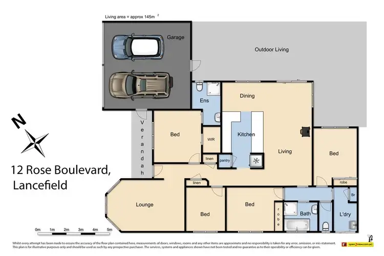 Floorplan of Homely house listing, 12 Rose Boulevard, Lancefield VIC 3435