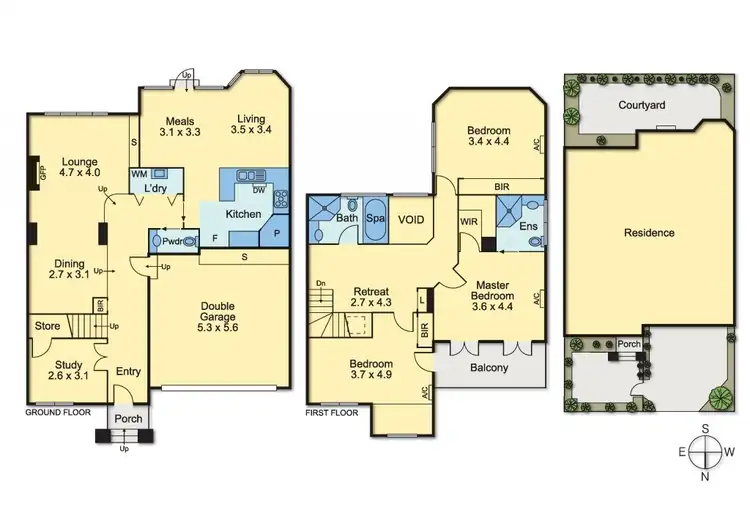 Floorplan of Homely townhouse listing, 2B Brunel Street, Malvern East VIC 3145