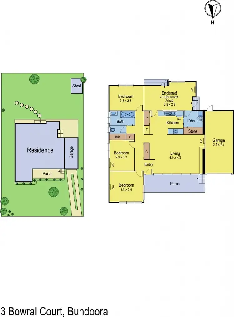 Floorplan of Homely house listing, 3 Bowral Court, Bundoora VIC 3083