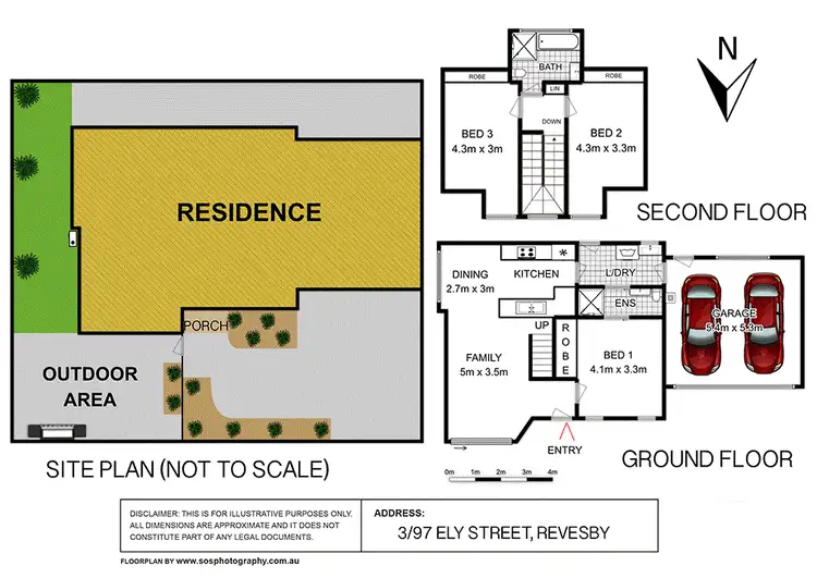 Floorplan of Homely villa listing, 3/97 Ely Street, Revesby NSW 2212
