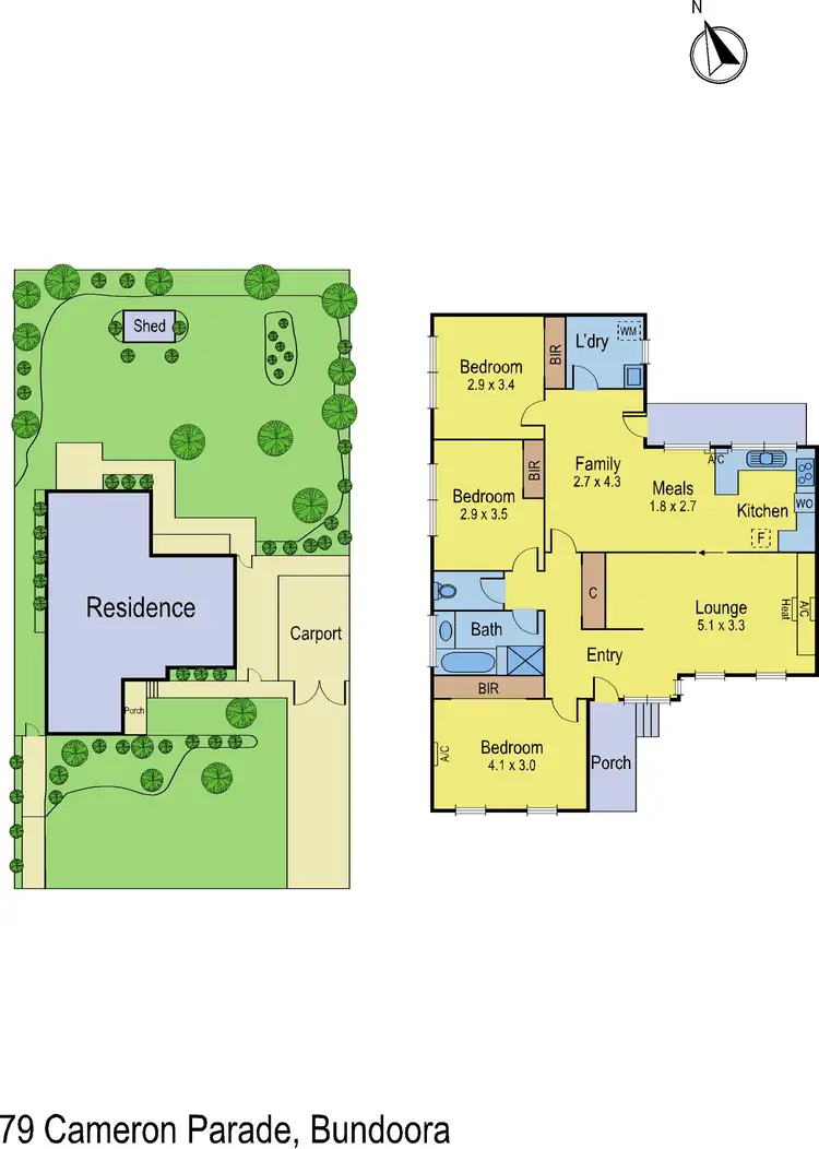 Floorplan of Homely house listing, 79 Cameron Parade, Bundoora VIC 3083