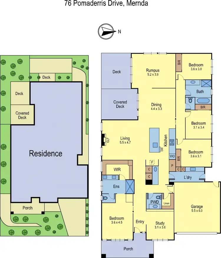 Floorplan of Homely house listing, 76 Pomaderris Drive, Mernda VIC 3754