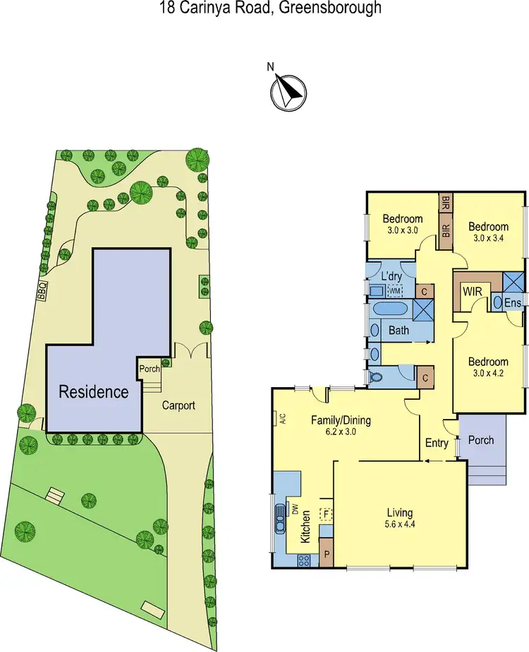 Floorplan of Homely house listing, 18 Carinya Road, Greensborough VIC 3088