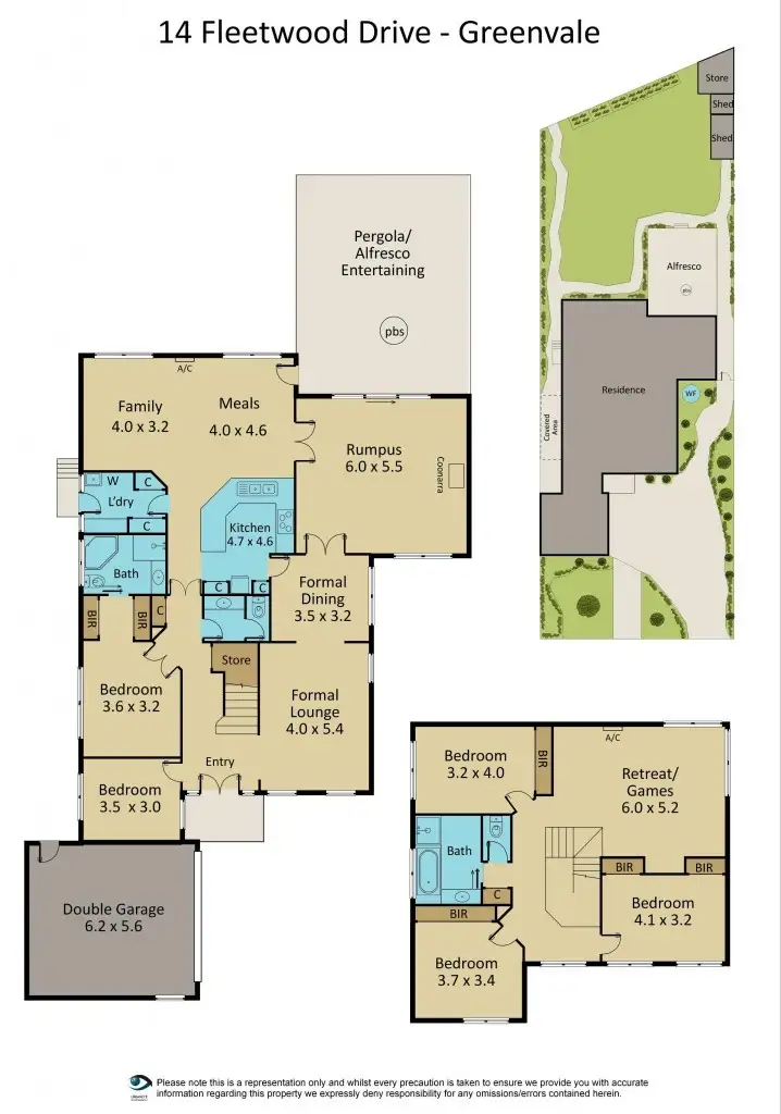 Floorplan of Homely house listing, 14 Fleetwood Drive, Greenvale VIC 3059