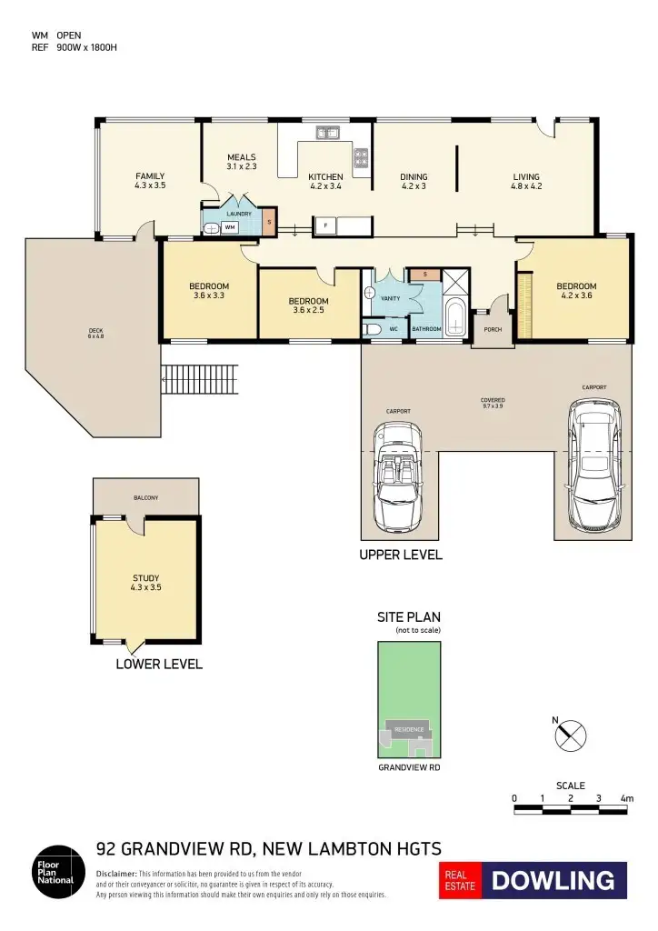 Floorplan of Homely house listing, 92 Grandview Road, New Lambton Heights NSW 2305
