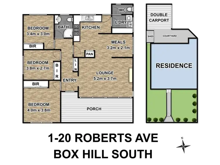 Floorplan of Homely house listing, 1/20 Roberts Avenue, Box Hill South VIC 3128