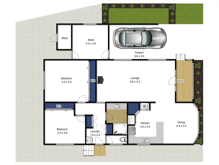 Floorplan of Homely house listing, R64 / 35 Airfield Road, Traralgon VIC 3844