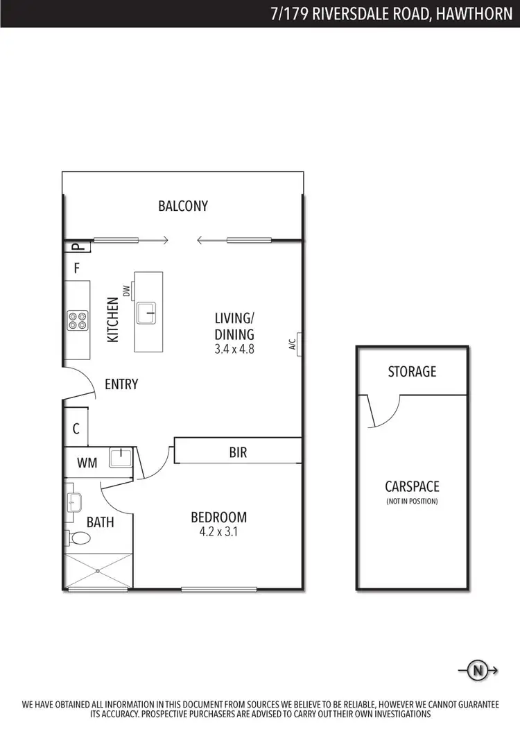 Floorplan of Homely apartment listing, 7/179 Riversdale Road, Hawthorn VIC 3122