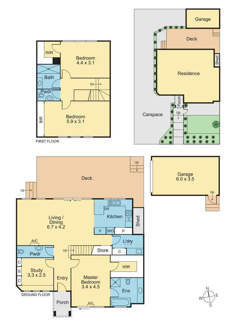 Floorplan of Homely townhouse listing, 1/19 Frome Avenue, Frankston VIC 3199