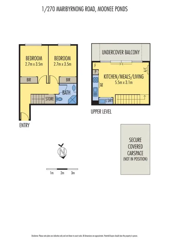 Floorplan of Homely apartment listing, 1/270 Maribyrnong Road, Moonee Ponds VIC 3039