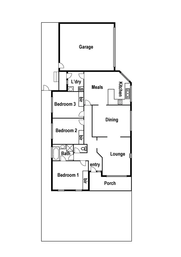 Floorplan of Homely unit listing, 1/1 Bedford Street, Reservoir VIC 3073